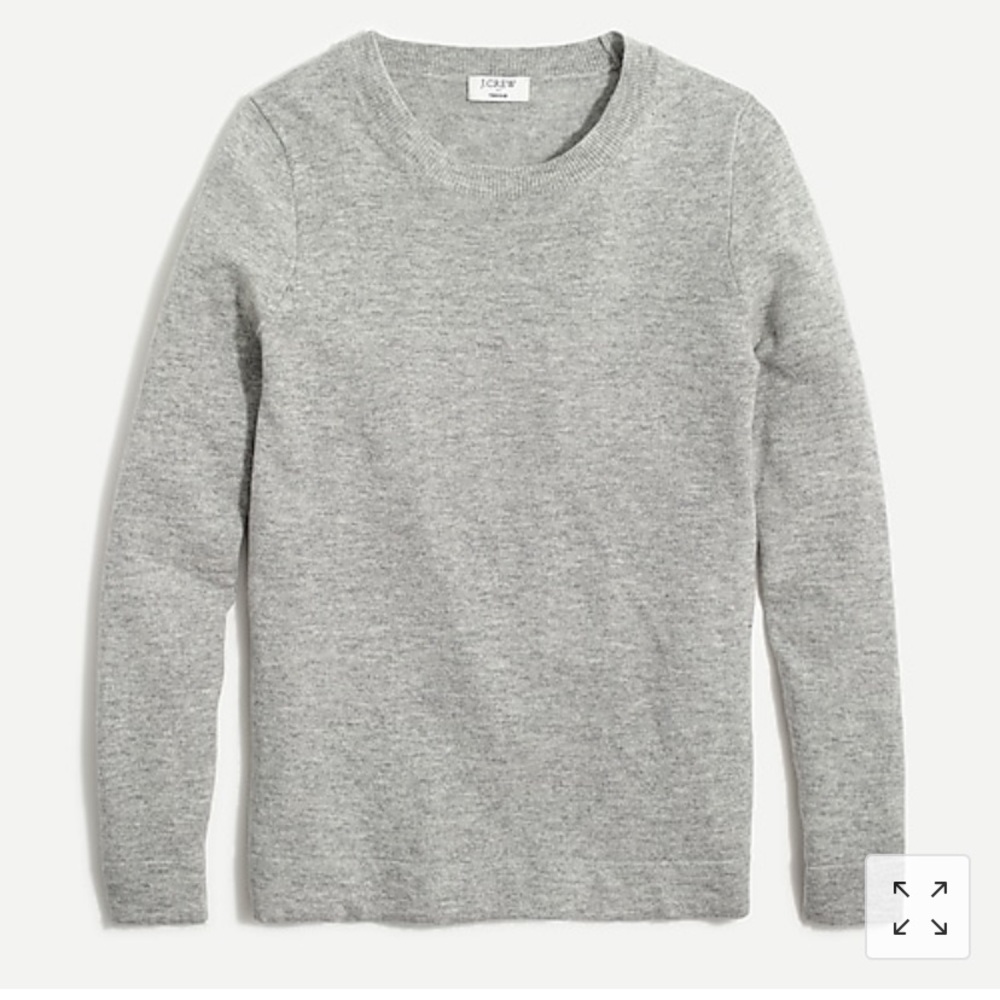 J Crew Cotton-Wool Teddie  Sweater Gray